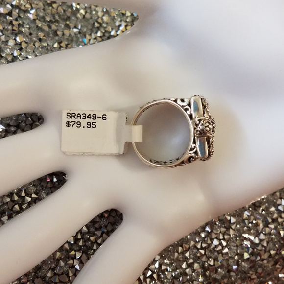 SARDA Sterling Silver Floral Ring NWT JTV 11g - Picture 4 of 7